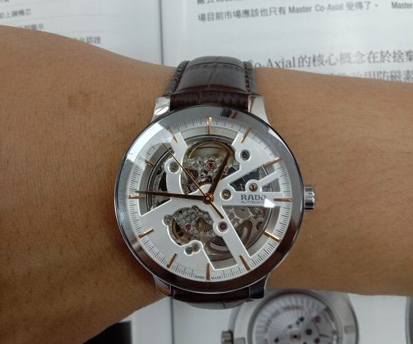 流當手錶拍賣 原裝 RADO 雷達 高精密陶瓷 前後簍空 自動 男錶 9成5新 ZR574
